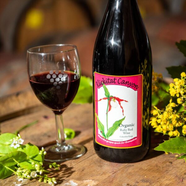 Organic Ruby Red Wine with oregon grape and miner's lettuce