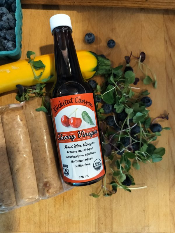 Organic Lapin Cherry Vinegar with stir fry ingredients