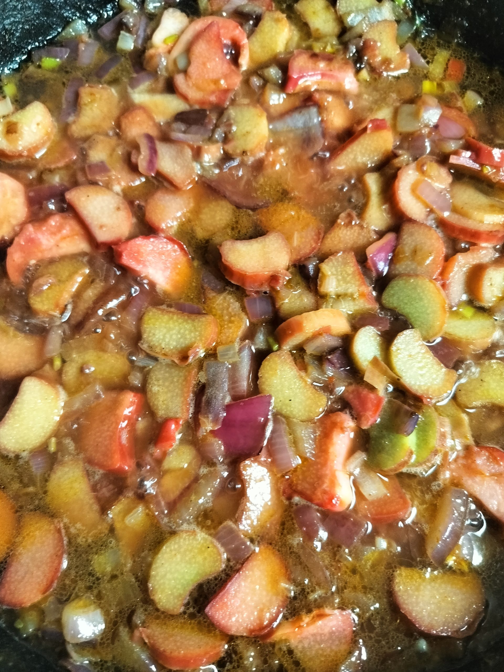 Roasted Rhubarb Strawberry Vinegar Asparagus - Rhubarb Strawberry Vinegar Glaze