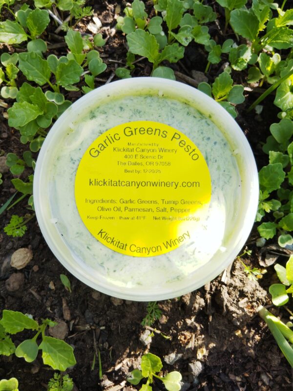 klickitat canyon winery - garlic greens pesto